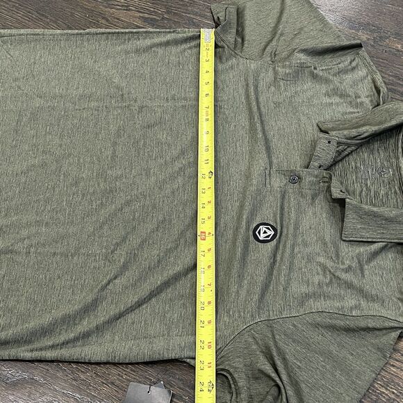 Volcom Hazard Pro Polo Men’s XL Olive Green Performance Stretch New - Picture 8 of 8